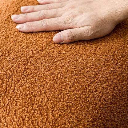 Pack of 2, Curly Faux Fur Decorative Throw Pillow Covers Soft Fuzzy Plush Cushion Case with Zipper Cozy Pillowcase for Home Living Room Couch Bed Sofa 16 X 16 Inch, Bronze