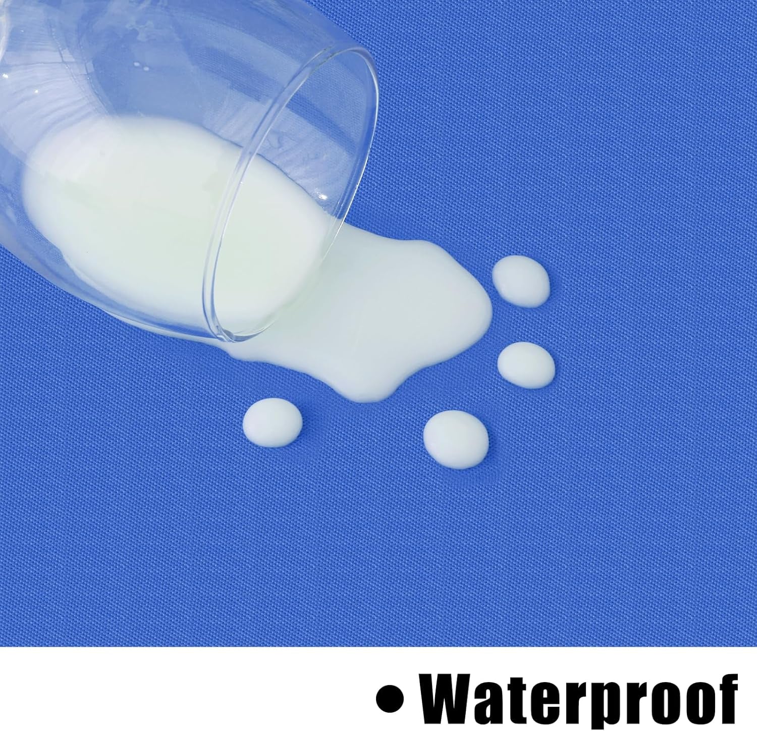 Rectangle Vinyl Tablecloth, Waterproof Spillproof Plastic Flannel Backed Table Cloth, Wipe Clean Table Cover for Dining, Buffet Parties and Camping (Blue, 54" X 78")