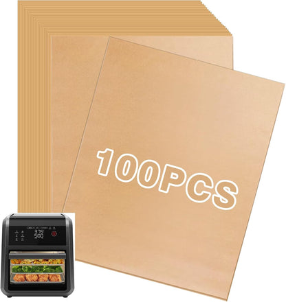 Air Fryer Liners Disposable, 100Pcs Parchment Paper Compatible with Chefman 12-Quart Air Fryer Oven with Digital Timer, Unbleached Parchment Paper Sheets for Chefman 12-Quart Air Fryer
