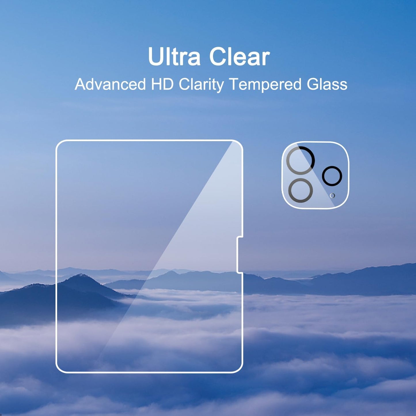 Screen Protector for Ipad Pro 11 Inch 2024 5Th Generation 2 Pack + 2 Pack Camera Lens Protector,Tempered Glass 0.33Mm,Face ID & Apple Pencil & Case Compatible [4 Pack]