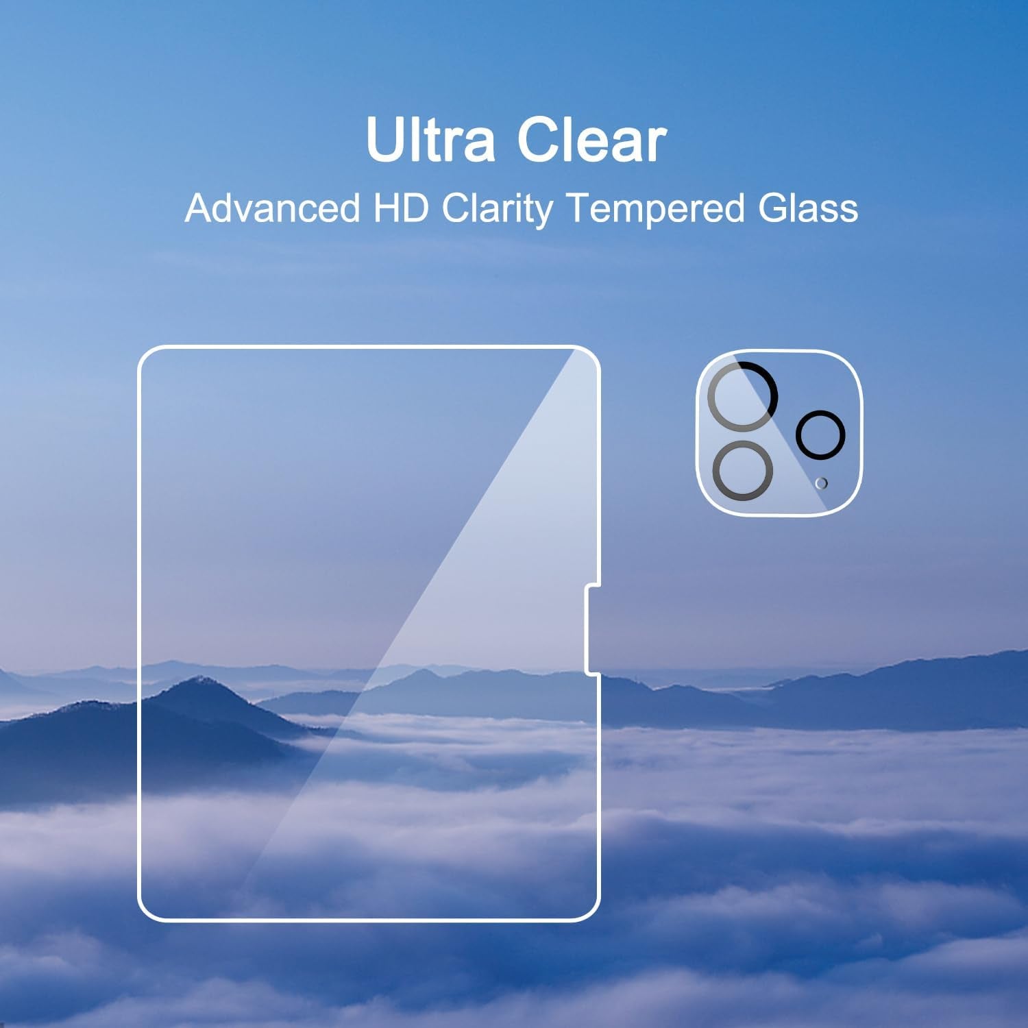 Screen Protector for Ipad Pro 11 Inch 2024 5Th Generation 2 Pack + 2 Pack Camera Lens Protector,Tempered Glass 0.33Mm,Face ID & Apple Pencil & Case Compatible [4 Pack]