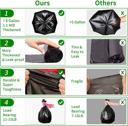 Portable Toilet Bags for Camping – 8 Gallon Biodegradable Compostable Waste Bags for 5 Gallon Bucket Toilet, Extra Thick Leak-Proof Porta Potty Bags for Outdoor, Travel, Car, Hiking & Boating