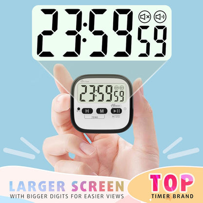 2-Pack Magnetic Kitchen Timers for Cooking, Digital Stop Watch Countdown Timer for Kids, Teachers, Classroom, Office, Exercise - Battery Included