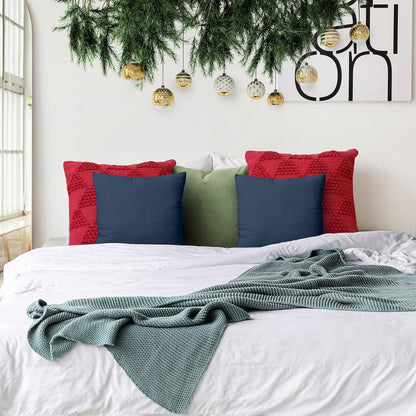 Throw Pillows Insert (Pack of 2, Navy) - 18 X 18 Inches Bed and Couch Pillows - Indoor Decorative Pillow
