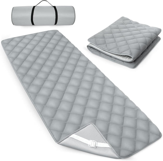 Quilted Foam Mattress Topper Pad, Non-Slip Super Soft Comfortable 75"X30", Cool Sleeping Pad for Camp Cot/Rv Bunk/Narrow Twin Beds