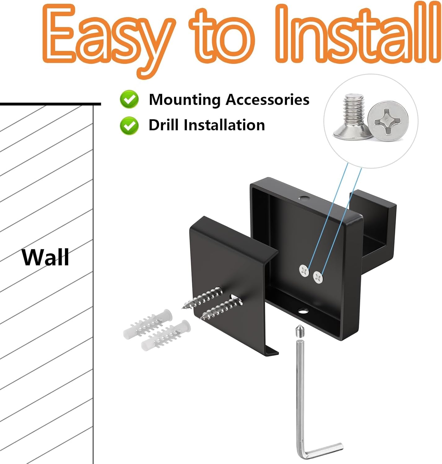 2 Pack Robe Towel Hooks for Bathrooms Matte Black Coat Hooks for Hanging Stainless Steel Heavy Duty Wall Mounted Shower Hooks Wall Hooks for Kitchen Bedroom,Hotel,Pool (Drilling)