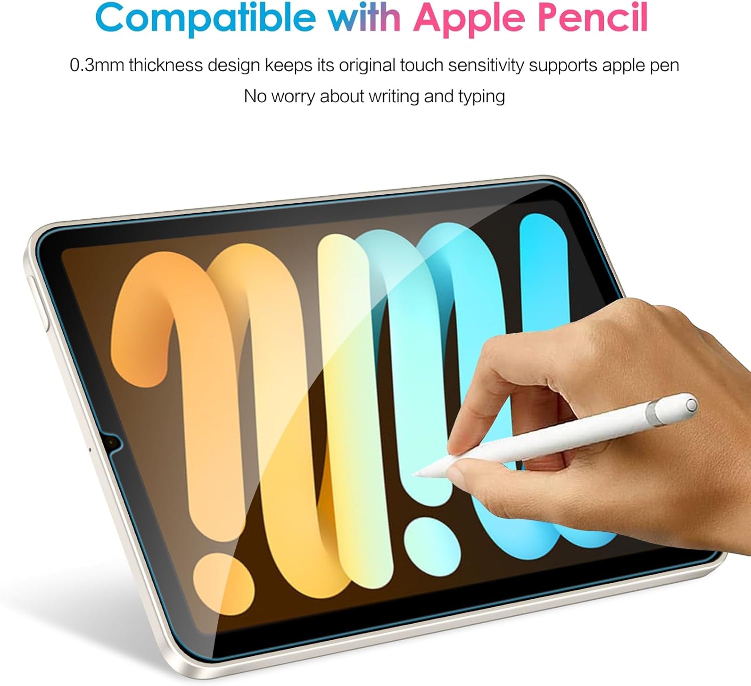 2 Pack Tempered Glass for Ipad Mini 7 8.3" 2024 (A17 Pro)/Ipad Mini 6 8.3" 2021 with [Alignment Frame] Screen Protector, Compatible with Face Id&Apple Pencil for Ipad Mini 6Th/7Th Generation