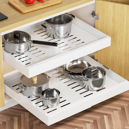 Pull Out Cabinet Organizer, 21" Deep Pull Out Drawers for Cabinets, Expandable Slide Out Drawers for Kitchen, Cabinets, Bathroom, Pantry Storage
