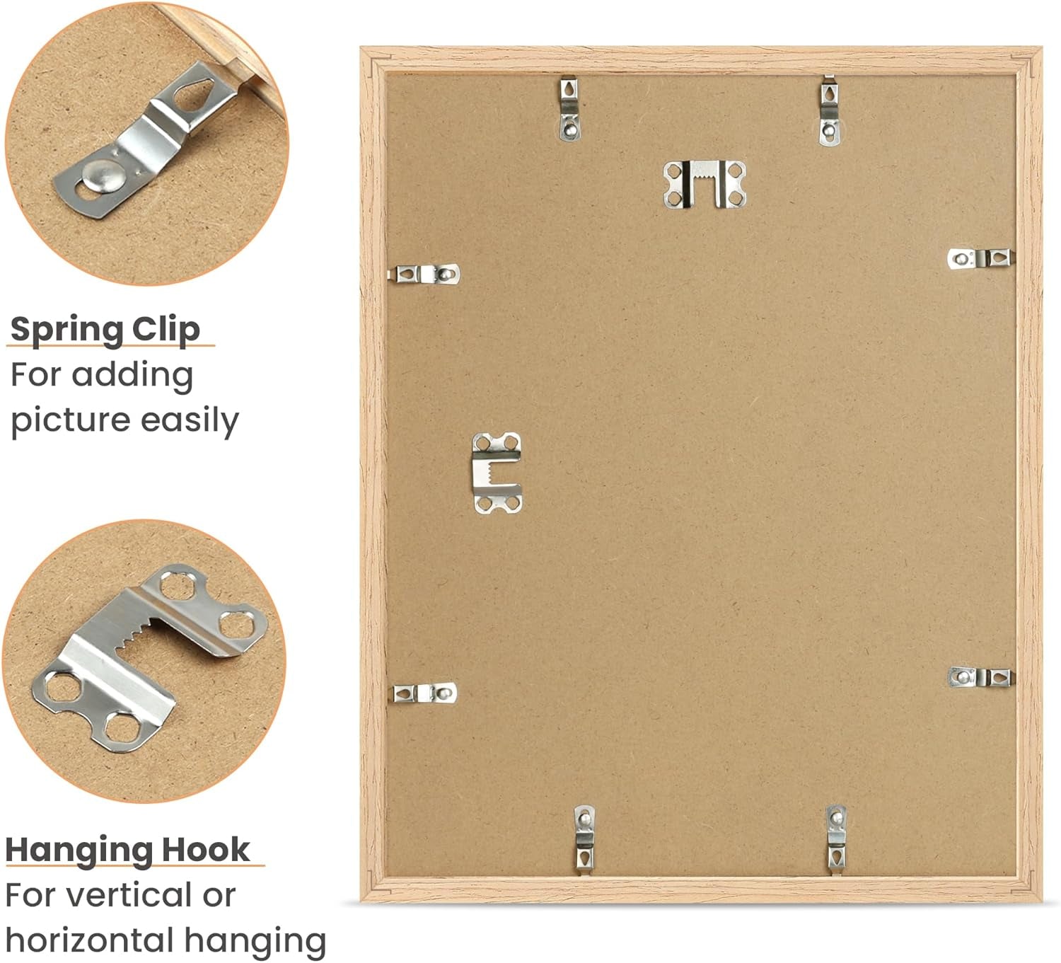 1Pack Wooden Frame 11X14 Bundle with 1 PVC 11X14