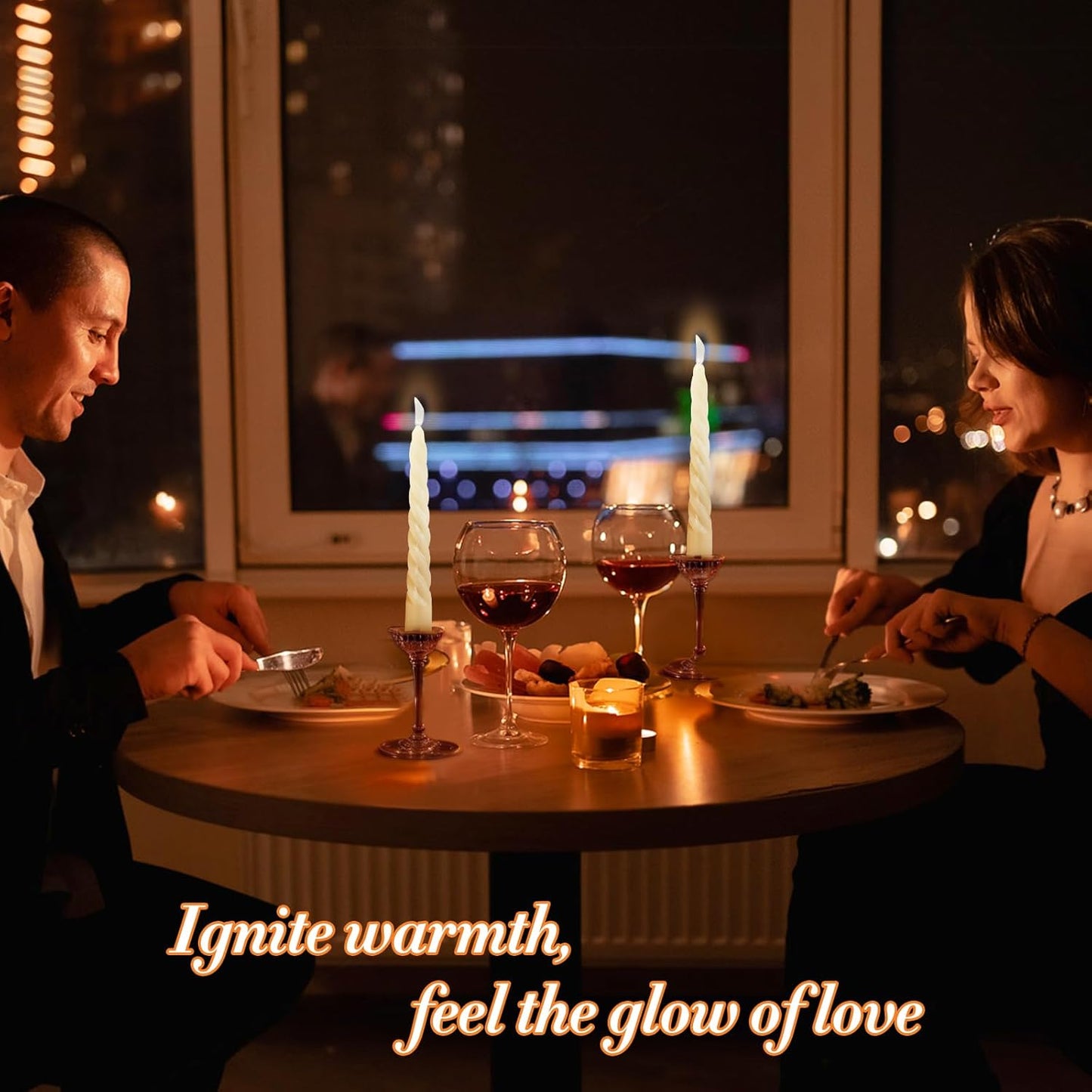 8 Inch 4Pack Spiral Taper Candles，Smokeless & Unscented & Dripless, for Weddings, Birthdays, Dinner Parties, Rituals, Prayer, Birthdays, Meditation