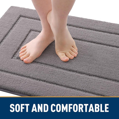 Dog Door Mat 2 Piece Set, Frame Design Dog Door Mat (Grey 30X20) and Frame Design Dog Door Mat (Black 30X20)