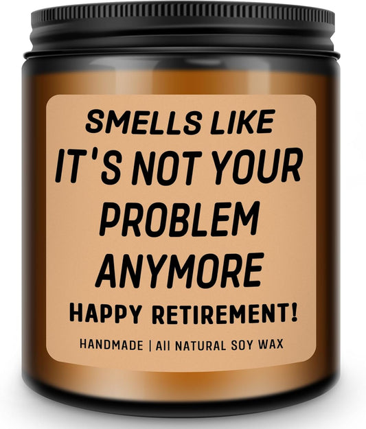 Retirement Gift for Woman, Men, 2025 Funny Retirement Gifts for Women, Men, Friends, Work Bestie, Teachers, Coworkers, Happy Funny Retired Candle Gifts
