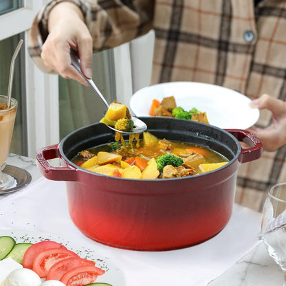 8-Piece Serving Set - Includes 4 Spoons and 4 Slotted Spoons, 18/8 Stainless Steel Buffet Utensils - Mirror Polished, Dishwasher Safe, 8.6-Inch