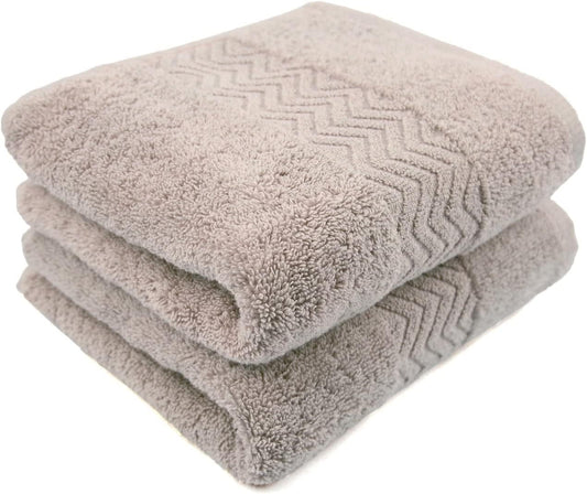 100% Cotton Hand Towels for Bathroom, Ultra Soft and Highly Absorbent Face Towels 2-Pack, 13 X 28 Inch (Khaki)