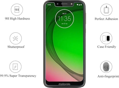 Screen Protector for Moto G7 Play 3Pack 9H Hardness Tempered Glass Screen Protector for Motorola Moto G7 Play Bubble Free anti Scratch Fingerprint Oil Stain Coating Case Friendly