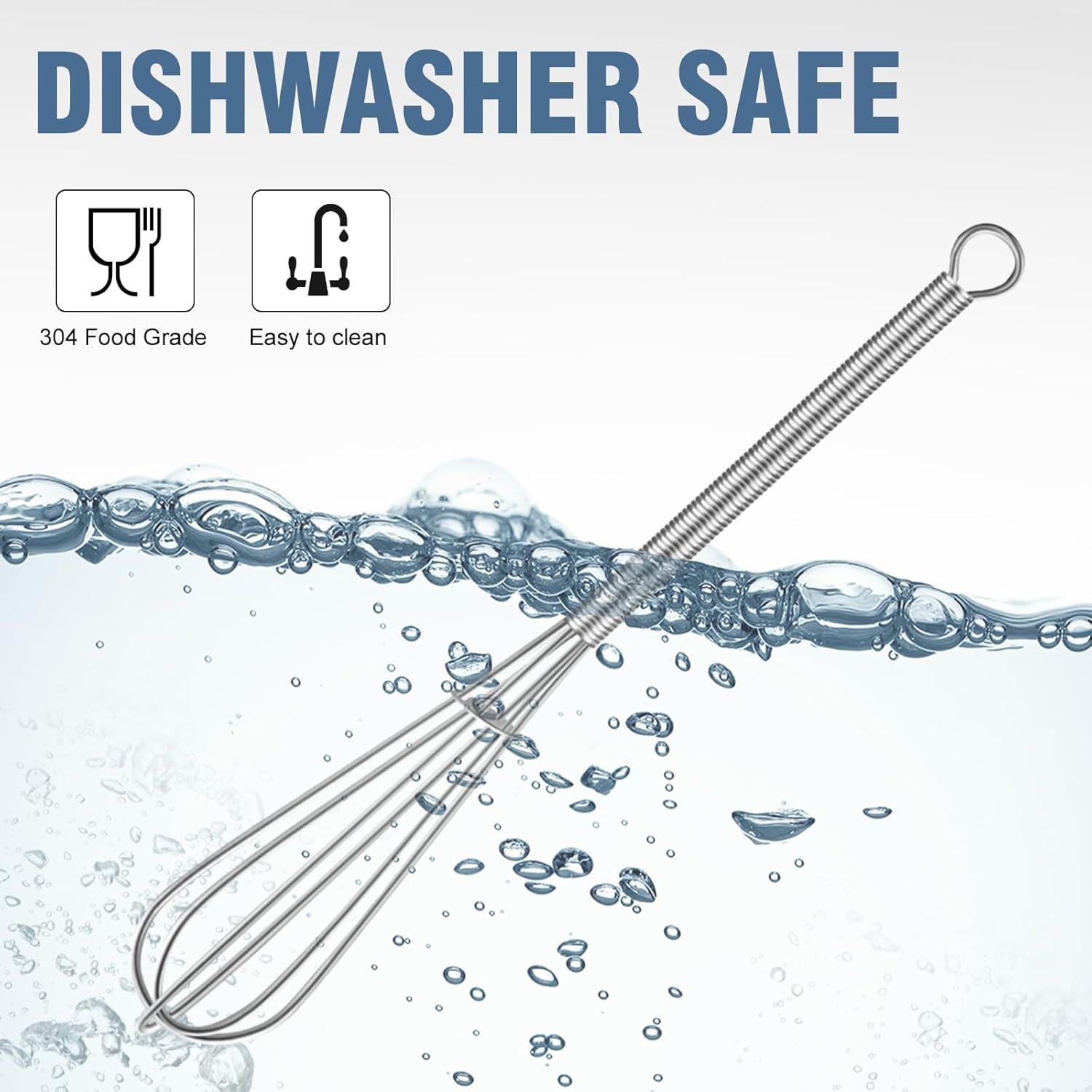 Mini Whisk,304 Anti-Rust Small Whisk,Sturdy Stainless Steel Wire Tiny Whisks 6+7+8In,Ideal for Mixing Individual Eggs, Jams, Spices and Other Small Portion Ingredients.(3Pcs）