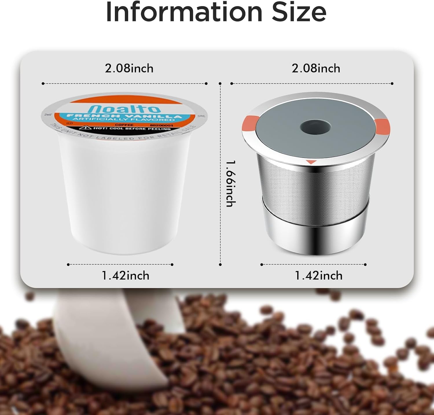 Reusable K Cups and Coffee Pods,Universal Stainless Steel K Cups for Keurig 2.0 and 1.0 Coffee Makers Machine