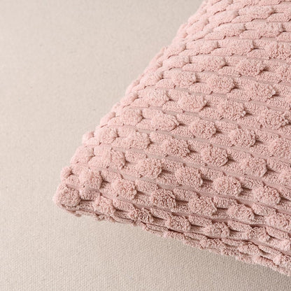 Set of 2 Pink Lumbar Decorative Throw Pillow Covers 12X20 Inch for Couch Living Room Bed Sofa, Modern Farmhouse Boho Home Decor, Soft Plush Corduroy Rectangle Cushion Case 30X50 Cm