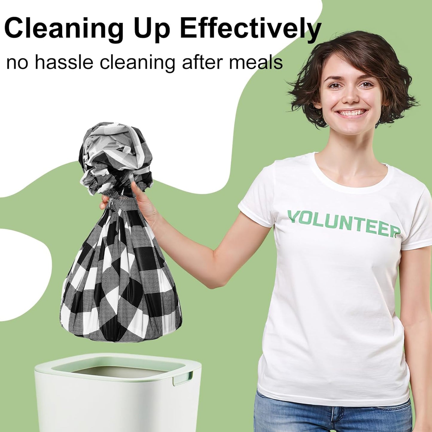 4 Packs Buffalo Disposable Table Cloth, 54 X 108 Inch Waterproof Plastic Tablecloth, Rectangle Black and White Checkered Table Covers for Picnic, Birthday, Party