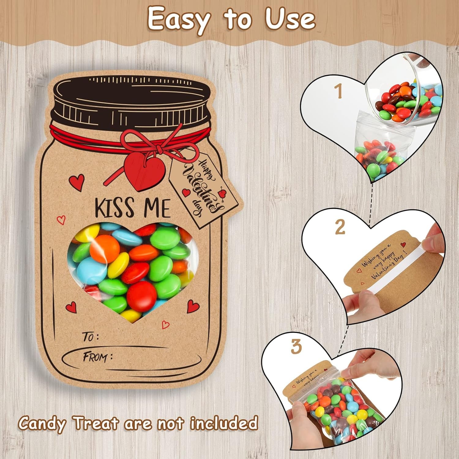 40 Pack Valentines Day Cards for Kids, Jars Happy Valentines Cards for Kids, Unique Valentines Gifts for Boys and Girls, Funny Valentines Exchange Cards Gifts School Classroom Prize Party Favors
