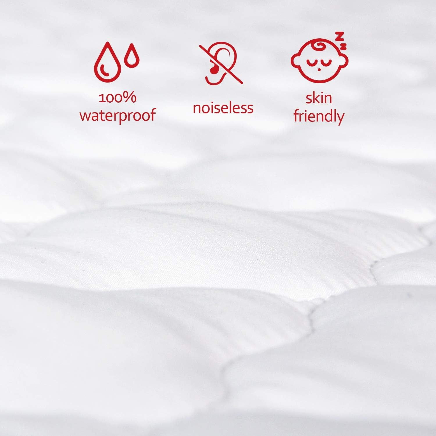 Waterproof Pack and Play Mattress Pad Sheets Fitted, Cotton Fabric Pack and Play Protector, Fits Graco Play Yard, Baby Mini Crib Sheet Cover