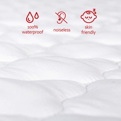 Waterproof Pack and Play Mattress Pad Sheets Fitted, Cotton Fabric Pack and Play Protector, Fits Graco Play Yard, Baby Mini Crib Sheet Cover