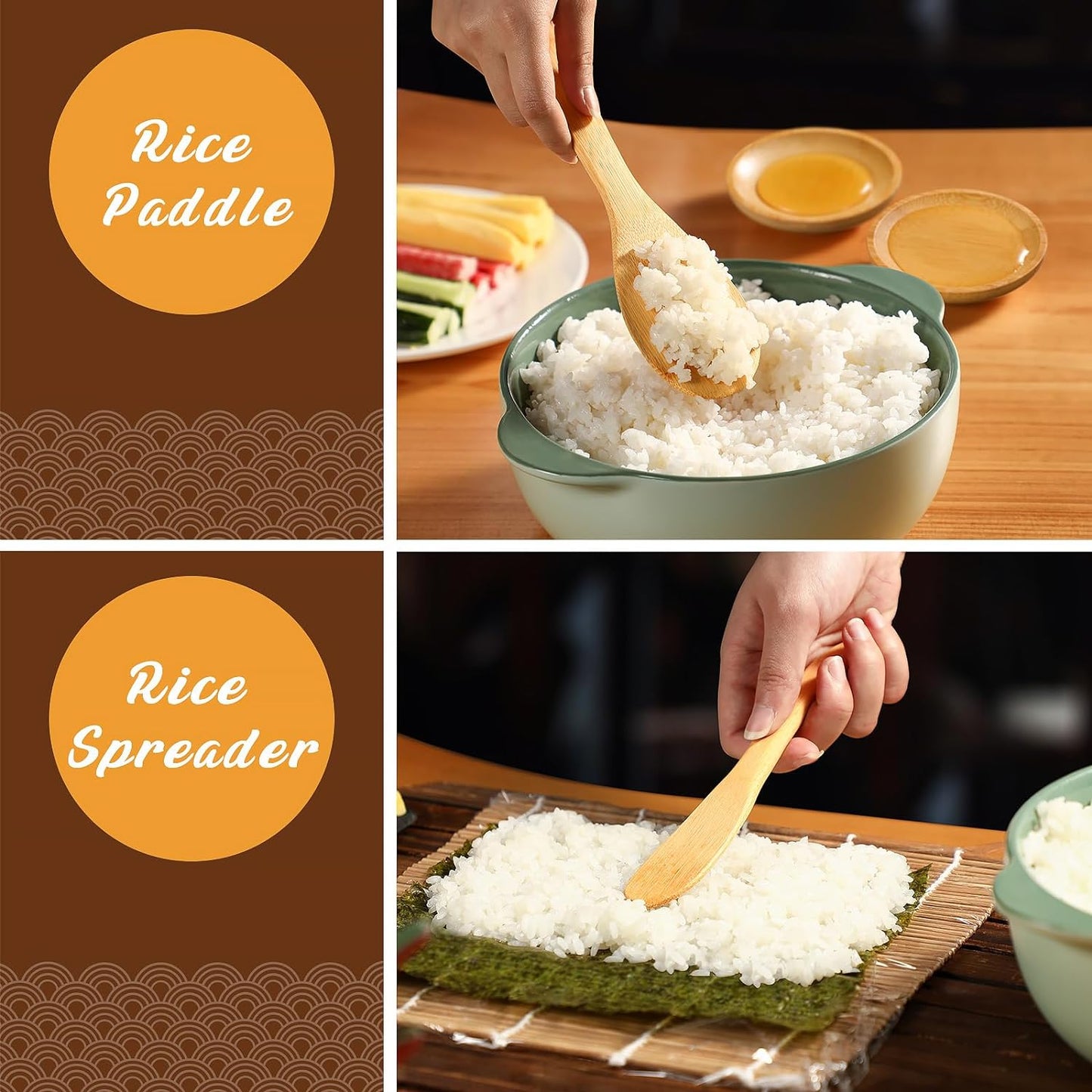 Sushi Making Kit,  Upgrade 22 in 1 Sushi Maker Kit with Bamboo Mats, Chef'S Knife, Triangle/Nigiri/Gunkan Sushi Mold, Chopsticks, Guide&More
