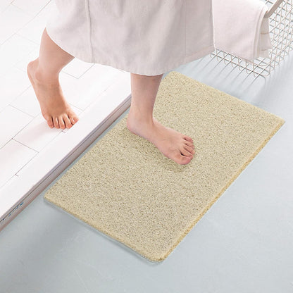 Bathtub Mat Non Slip, Bath Mat for Tub, Shower Mats for inside Shower, 17X24 Inch, PVC Loofah Bathroom Mats for Wet Areas, Quick Drying, Beige