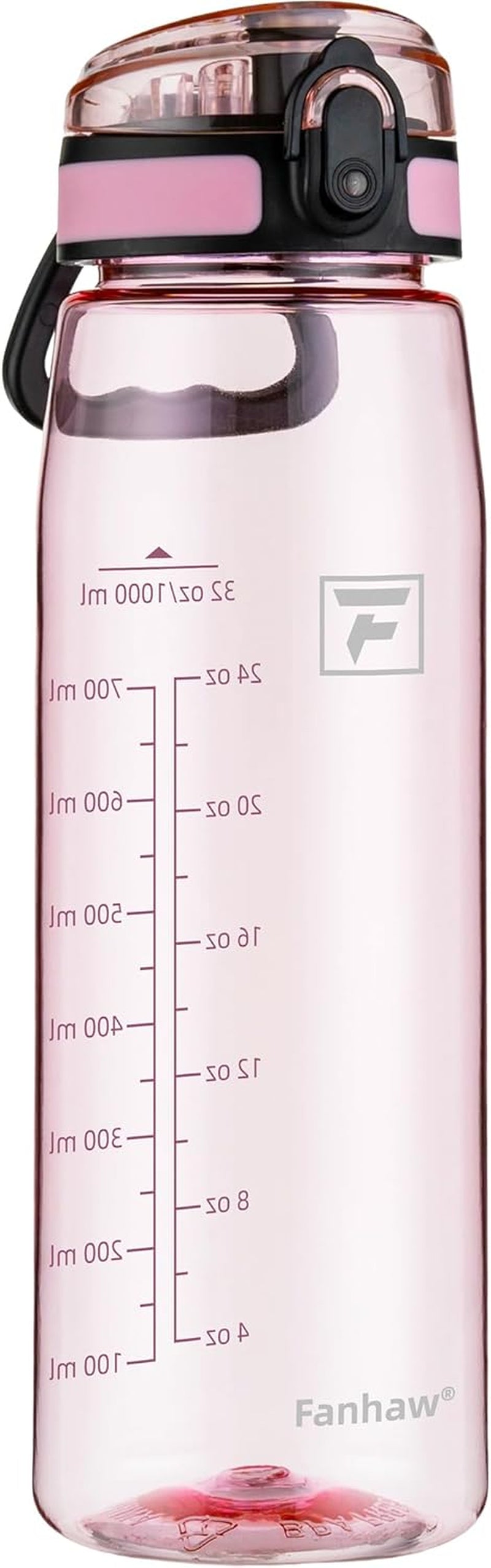 32 Oz Tritan Water Bottle with Chug Lid - Clear, Bpa-Free, Lightweight, Wide Mouth, Leak-Proof, Perfect for Gym, Travel, School, Office, and Sports (Cherry Blossom)