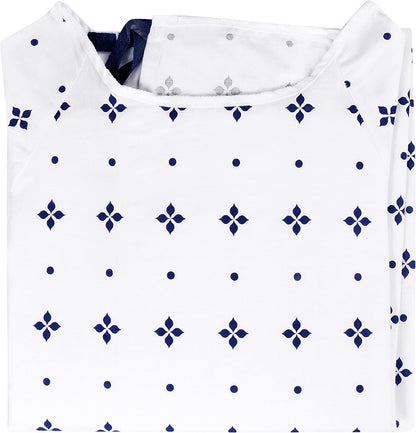 4 Pack Unisex Hospital Gowns, Patient Gowns for Women and Men with Back Tie, Comfortably Fits Sizes up to 2XL Blue