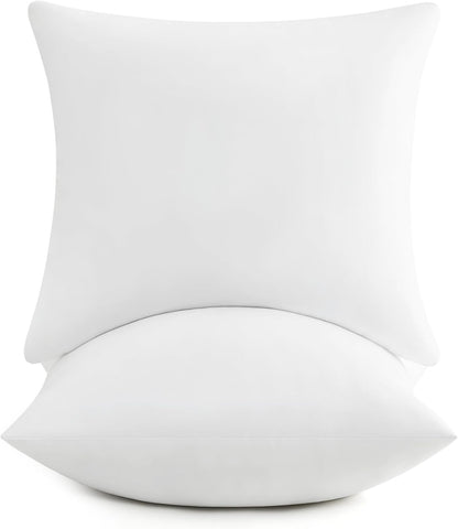® 12X12 Pillow Inserts, 2 Pack down Alternative Square Form Sham Stuffer, Fluffy Soft Decorative Pillows for Couch, Sofa, Bed and Home Decor