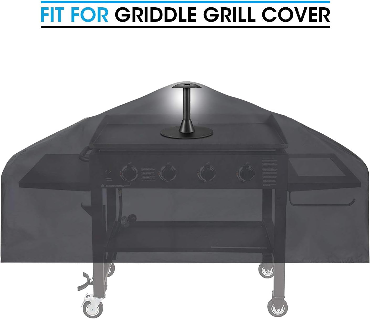 8 Inch Support Pole for Outdoor Flat Top Grill Griddle Cover and Patio Furniture Cover, Durable Rustproof Plastic Dome Prop Support Rack, Prevent Rain and Snow from Collecting on Top