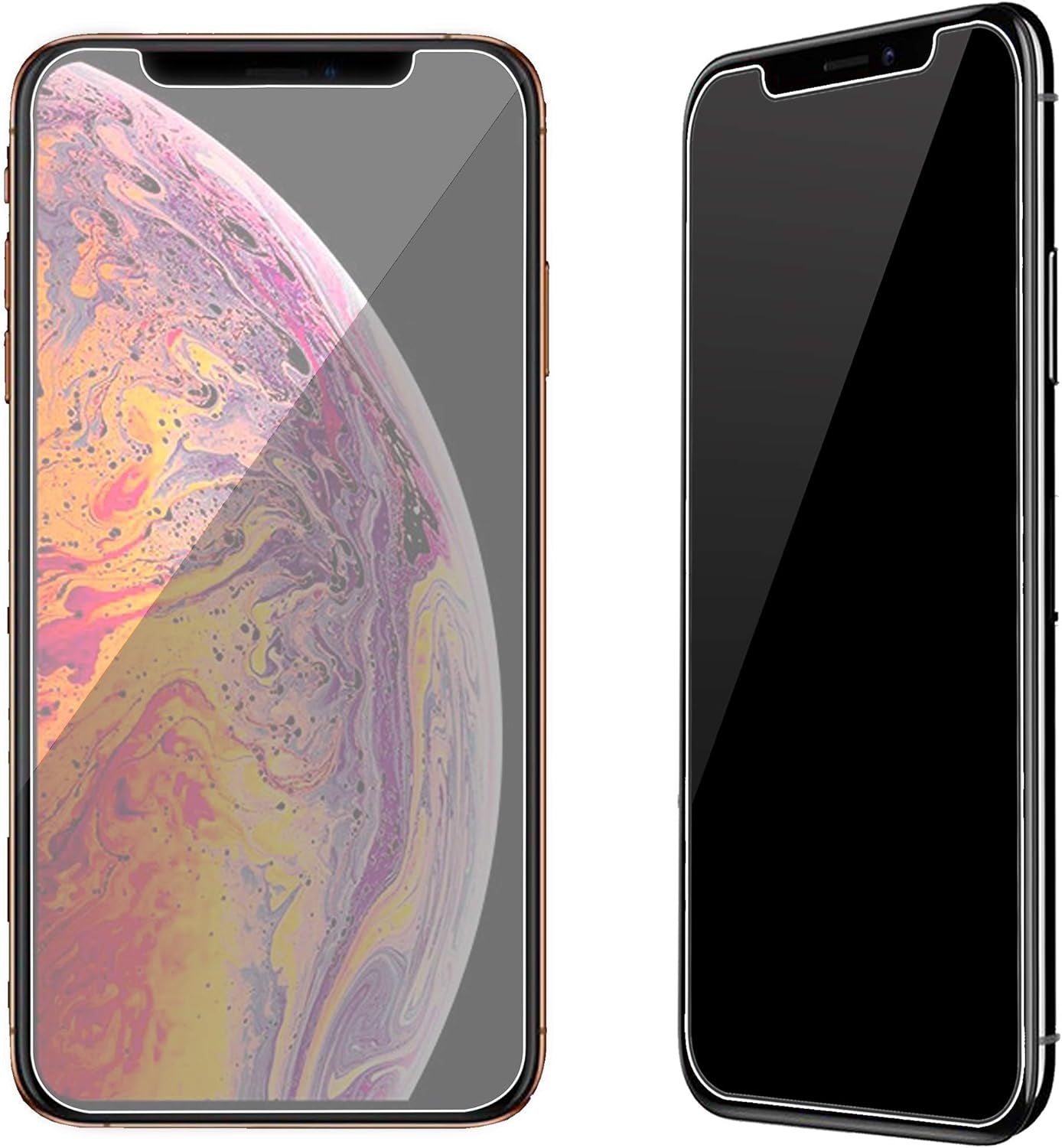 Screen Protector Compatible for Iphone 11 Pro Max/Iphone Xs Max 3 Pack 6.5 Inch and Privacy Screen Protector Compatible with Iphone 11 Pro Max/Iphone Xs Max 6.5 Inch 2 Pack