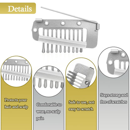 Chunni Clips with Safety Pins,8 PCS Strong Chunni Grip Dupatta Setting Clips Indian for Woman Silver