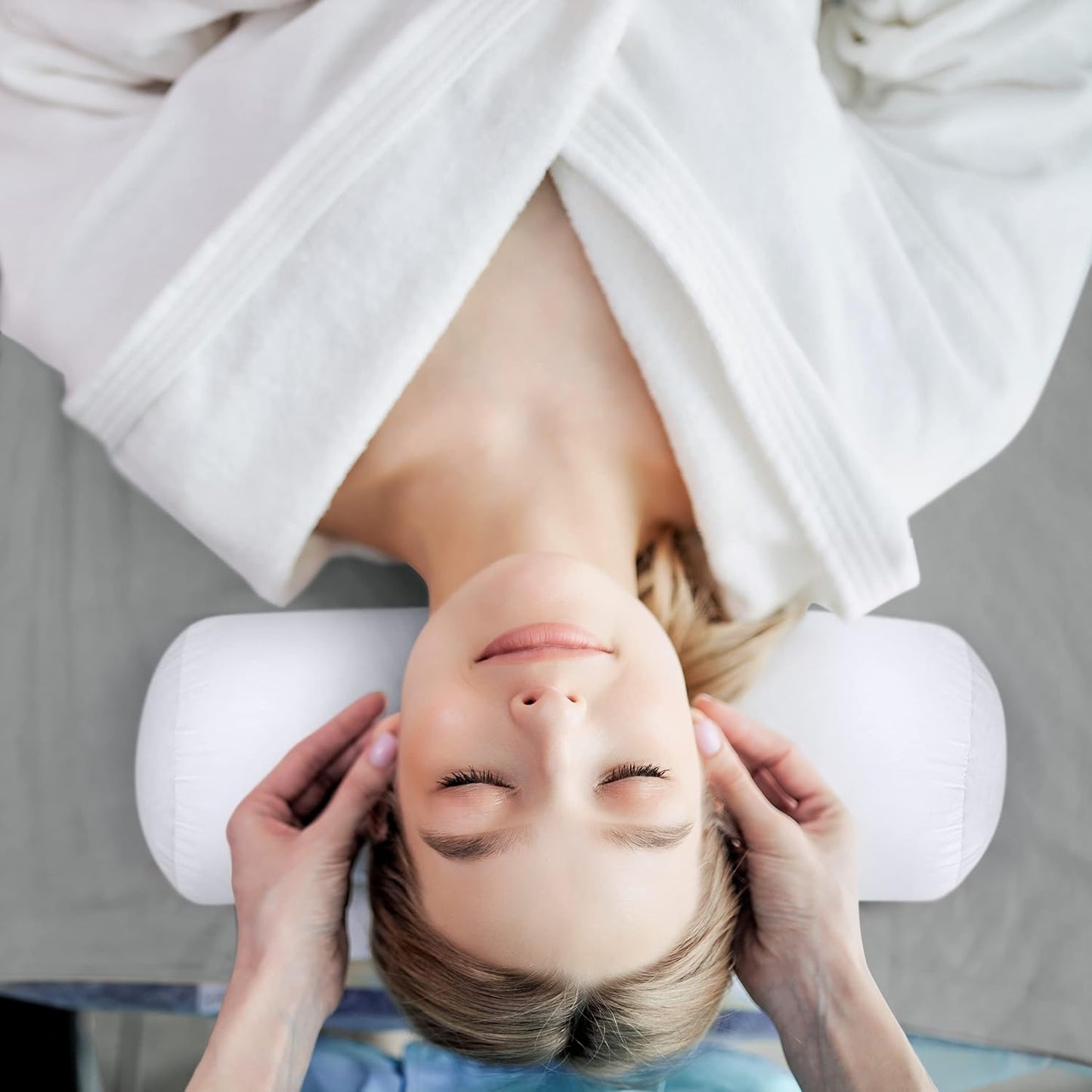 Bolster Pillows Insert (Pack of 2, White) - 6 X 16 Inches Bed and Couch Pillows - Indoor Decorative Pillows