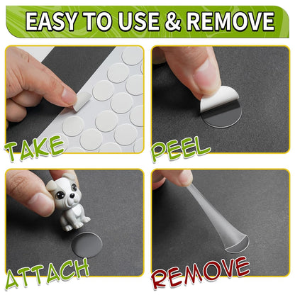 ® 350Pcs Double Sided Adhesive Dots, 0.8" Clear Removable Sticky Adhesive Mounting Putty, Waterproof No Trace Dots Adhesive Putty for Poster Picture Festival Decoration Museum (20Mm)