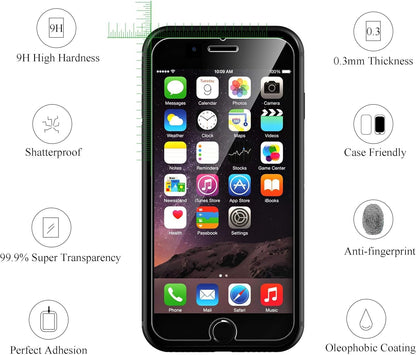 Screen Protector Compatible for Iphone SE 2020 New Iphone SE 2Pack 0.33Mm Tempered Glass and Privacy Tempered Glass Screen Protector anti Spy Private