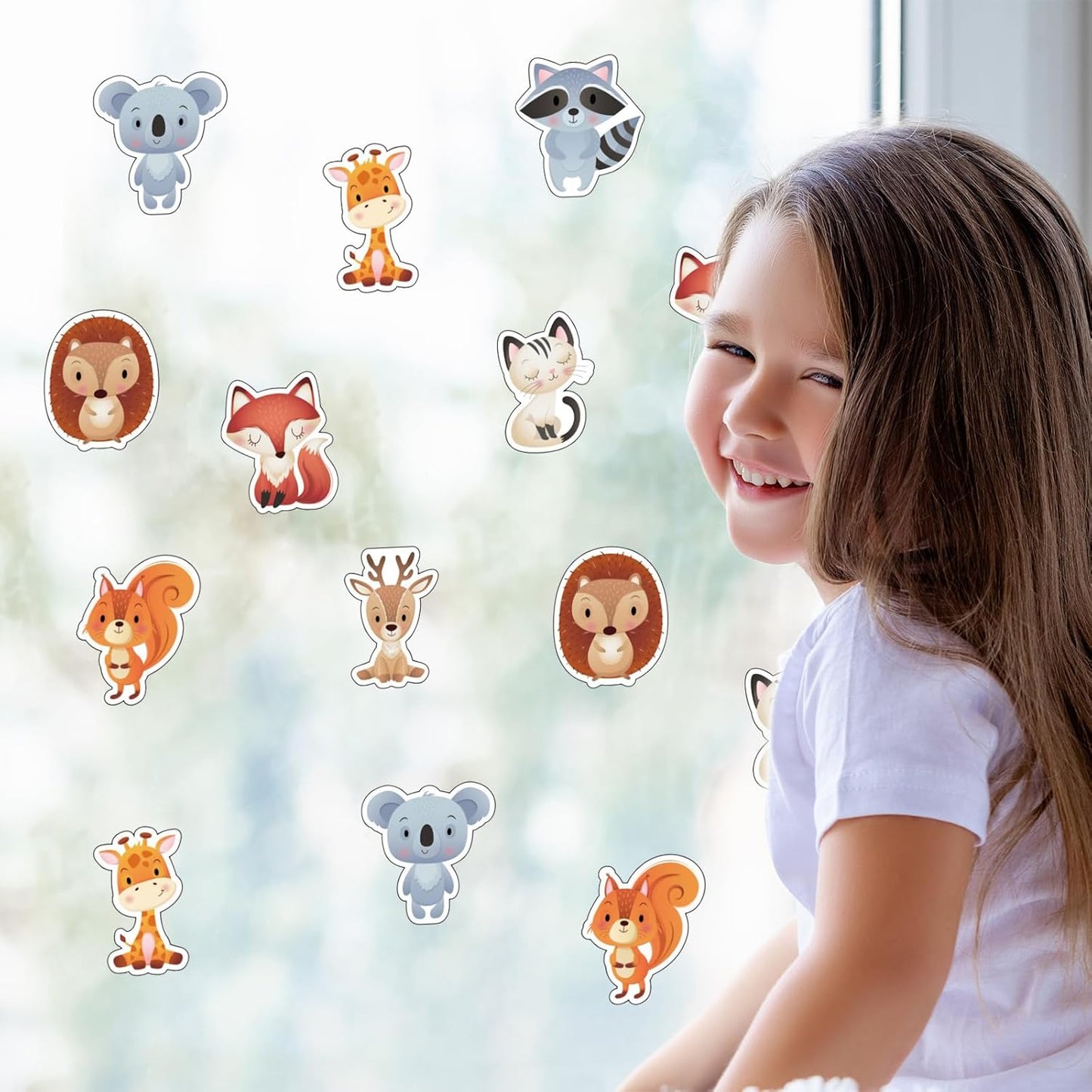 600 PCS Cute Animal Roll of Stickers for Kids Reward Encouraging Students Motivational Classroom Teacher Supplies Bulk Potty Training and Farm Animal Party Favors (Forest Animal, 1)