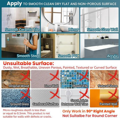 Corner Shower Caddy with Suction Cups, Wall Mounted Organizer Plastic Rack for Small Bathrooms, Kitchen, Removable Drill-Free Heavy Duty Shelf Basket, White