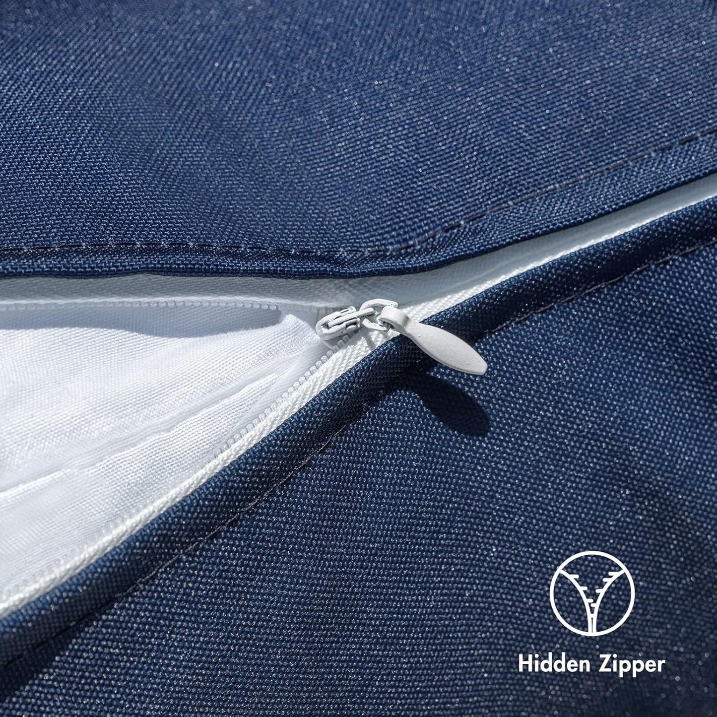 Outdoor Waterproof Throw Pillow Covers Set of 2 Hello Sunshine Decorative Outdoor Square Pillowcases for Chair Patio Garden Couch Tent Balcony Sofa Navy Blue 20X20 Inch