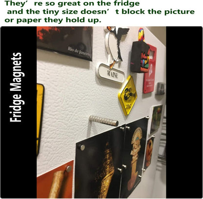 60Pcs Small Magnets,Round for Refrigerator , Cylinder, Fridge , Office , Whiteboard , Durable Little Miniature Tiny Mini for Crafts