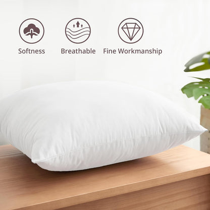 ® down Alternative Throw Pillow Inserts, 12X12 Pillows for Sofa, Bed and Couch, Set of 2