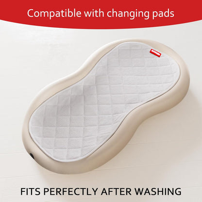 Quilted Thicker Changing Pad Liner 3 Pack Waterproof, Fit for Changing Table Liners Are Warm on a Baby'S Back Non-Slip Design Reusable Pads Machine Washable, White