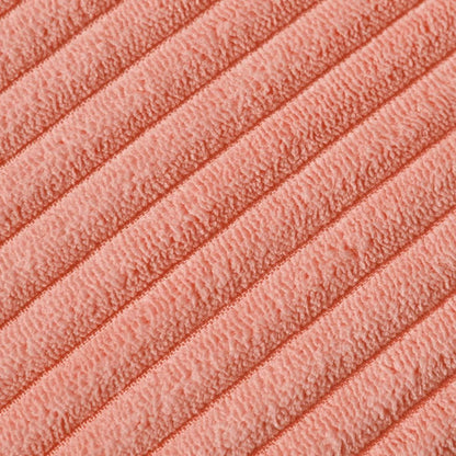 Pack of 2 Coral Decorative Throw Pillow Covers 18X18 Inch with Pom-Poms for Living Room Couch Bedroom, Soft Corduroy Peach Solid Square Cushion Case 45X45 Cm, Rustic Farmhouse Home Decor