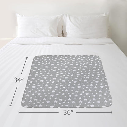 Waterproof Bed Pads Washable, Absorbent Chuck Pads Non Slip for Incontinence, Washable Pee Pads for Dogs, Waterproof Mattress Protector for Seniors, Bedwetting Kids, Hospitals, Pets, 34"X36" 2 Pack