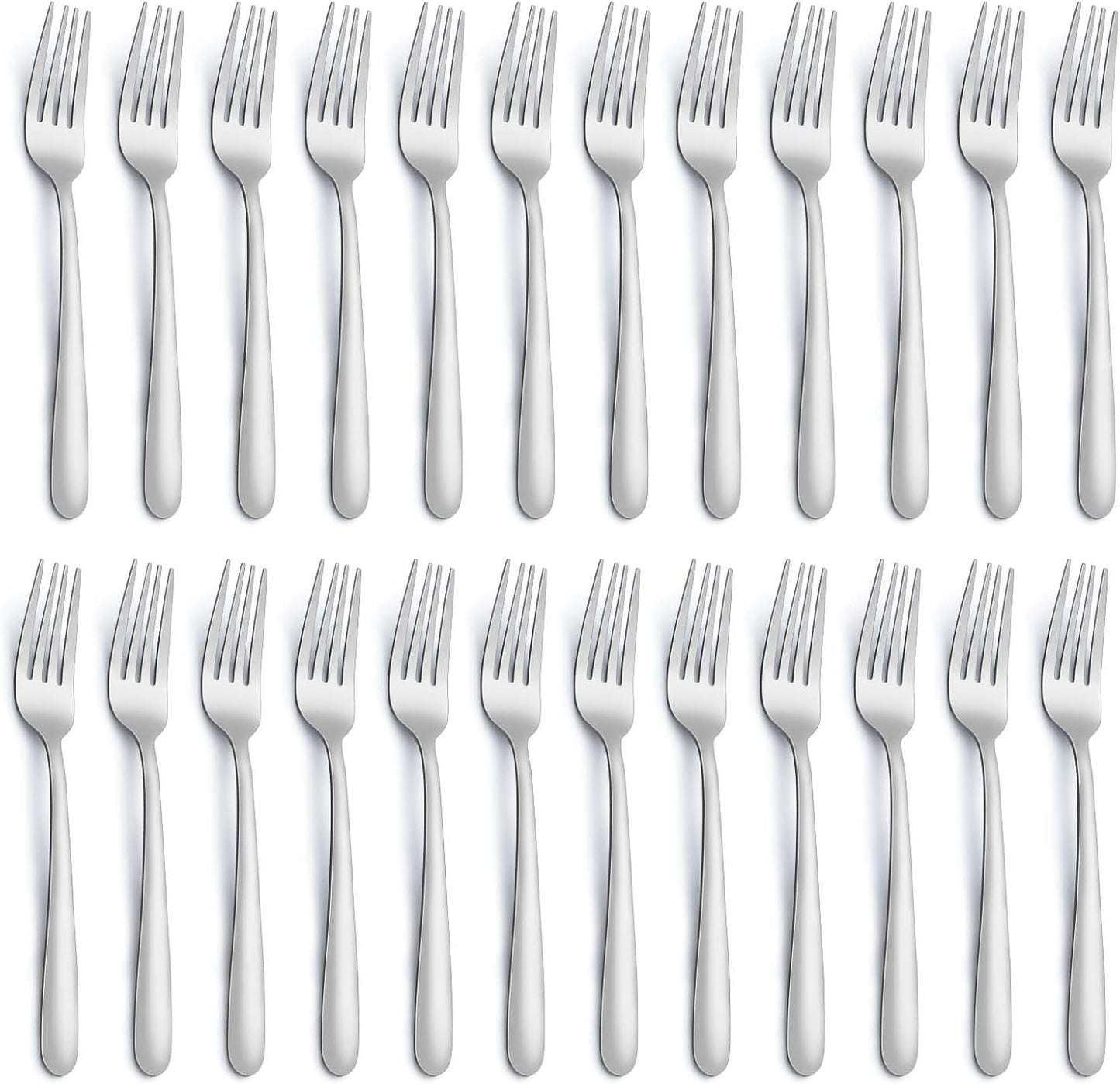 24 Pieces Dinner Forks, Forks Silverware(8 Inches), Food Grade Stainless Steel Flatware Forks, Mirror Polished & Dishwasher Safe, Using for Home, Restaurant or Kitchen