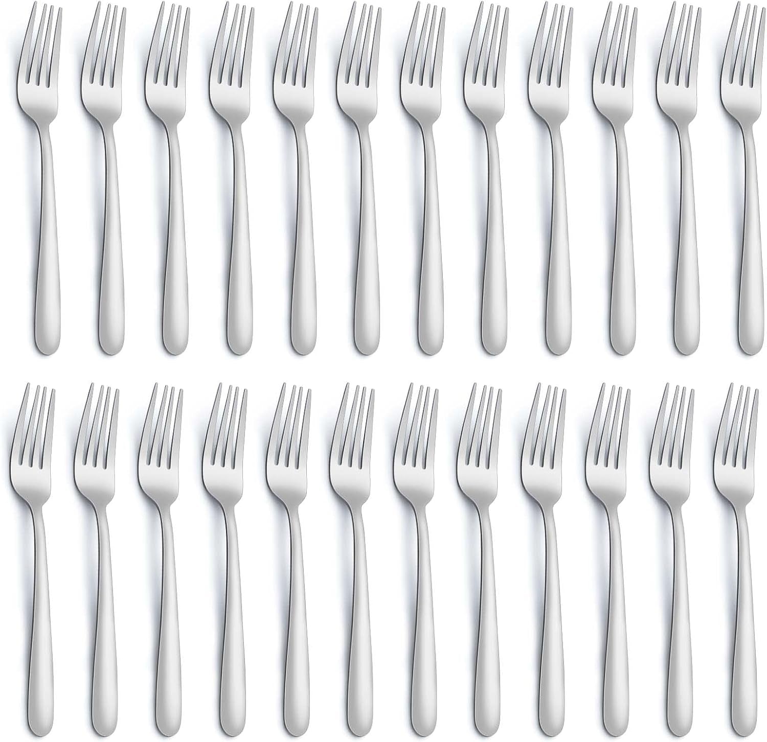24 Pieces Dinner Forks, Forks Silverware(8 Inches), Food Grade Stainless Steel Flatware Forks, Mirror Polished & Dishwasher Safe, Using for Home, Restaurant or Kitchen