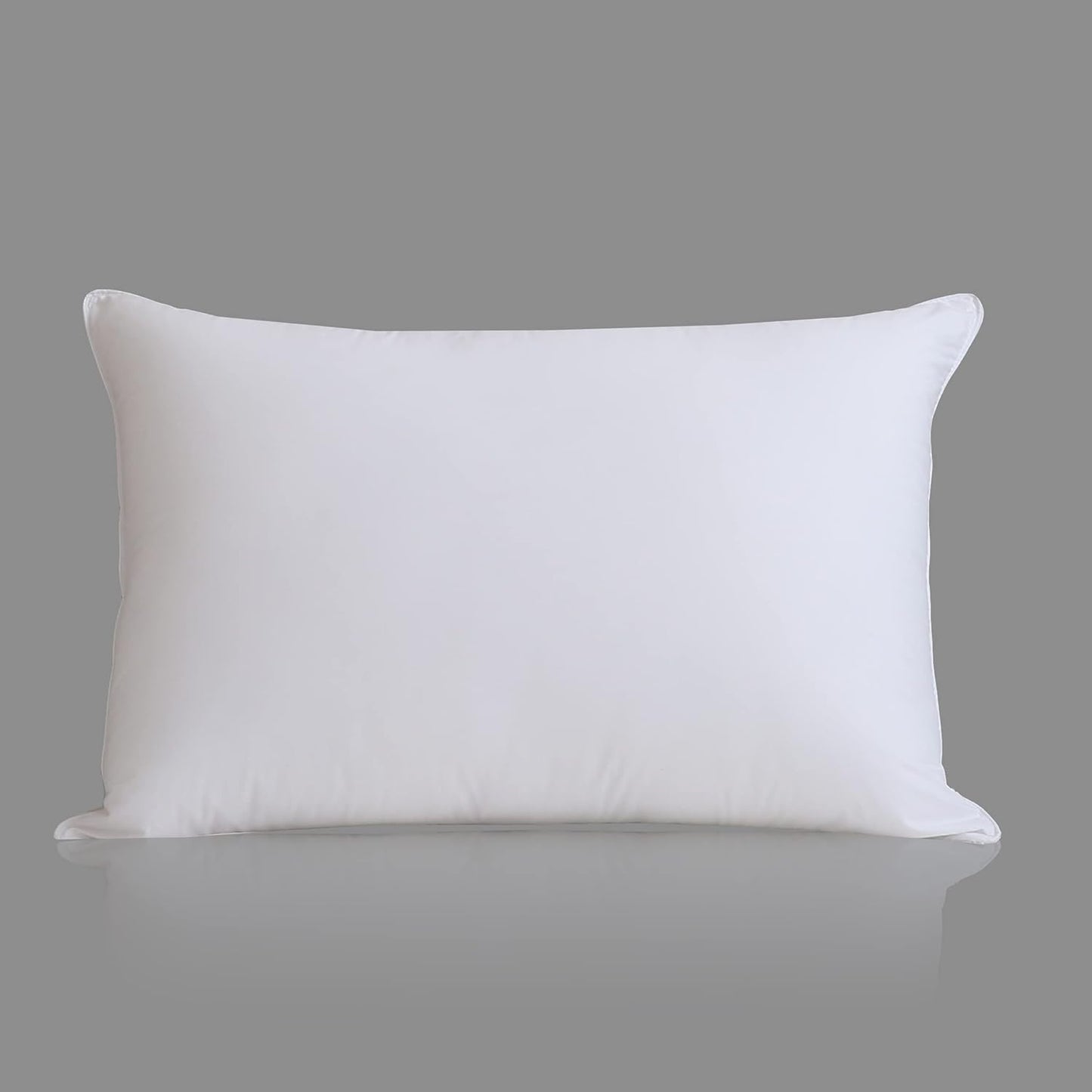 Standard/Queen Pillowcase with Zipper Closure - 100% Egyptian Cotton, Extra Soft Cover with Polyester Filling, Ideal for Goose Feather Pillows