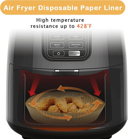 Air Fryer Liners for Ninja Air Fryer, 100 Pcs Disposable Paper Liner for Most 4-8QT Airfryer