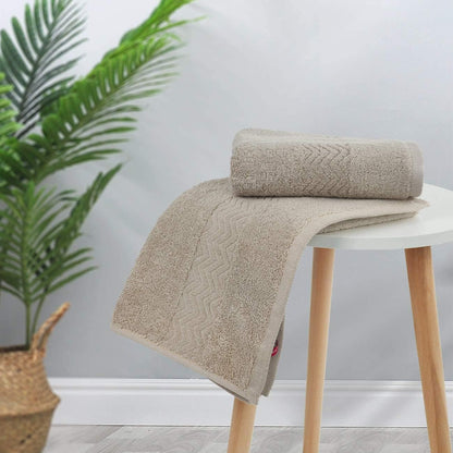 100% Cotton Hand Towels for Bathroom, Ultra Soft and Highly Absorbent Face Towels 2-Pack, 13 X 28 Inch (Khaki)
